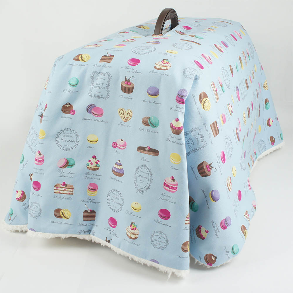 あったか３WAY キャリーカバーブランケット マカロンブルー ＜マルチ幅＞ Mサイズ（トグルボタン無し）