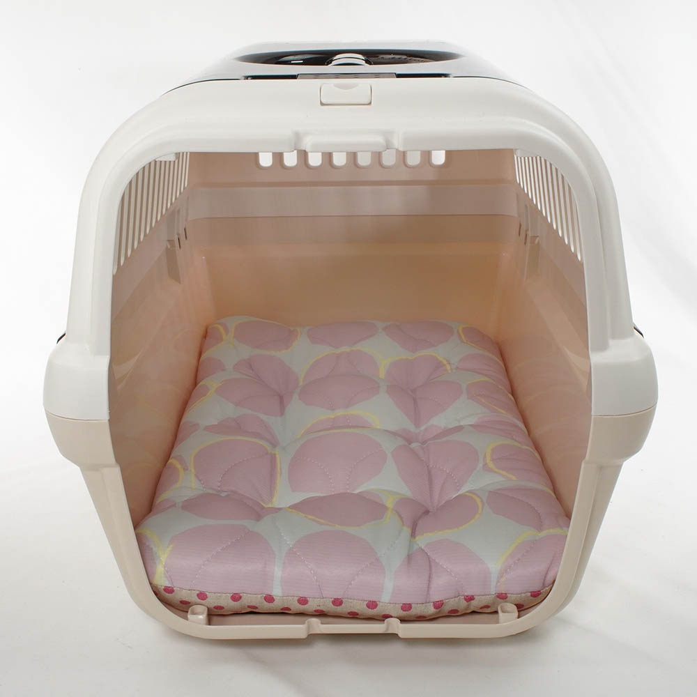 夏用縁無しクッションベッド 接触冷感 マーベラスクール Abuku ピンクパープル Mサイズ