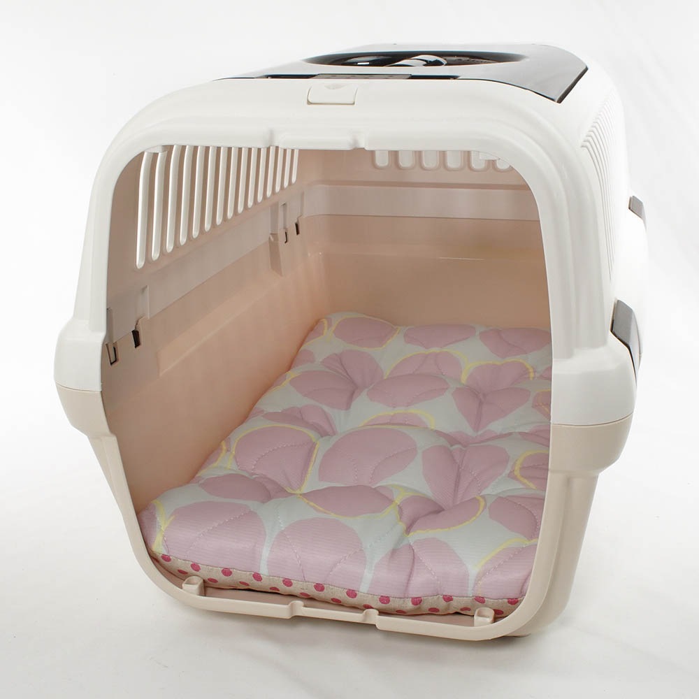 夏用縁無しクッションベッド 接触冷感 マーベラスクール Abuku ピンクパープル Mサイズ