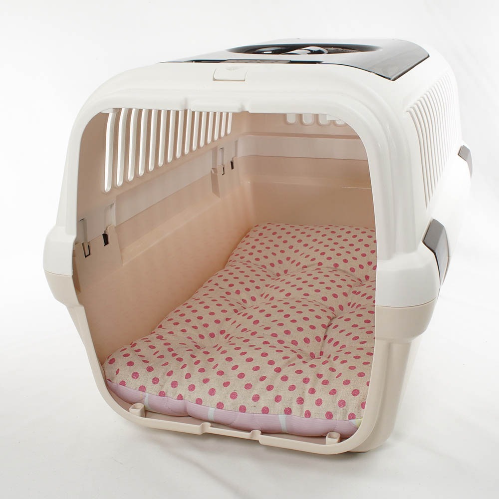 夏用縁無しクッションベッド 接触冷感 マーベラスクール Abuku ピンクパープル Mサイズ