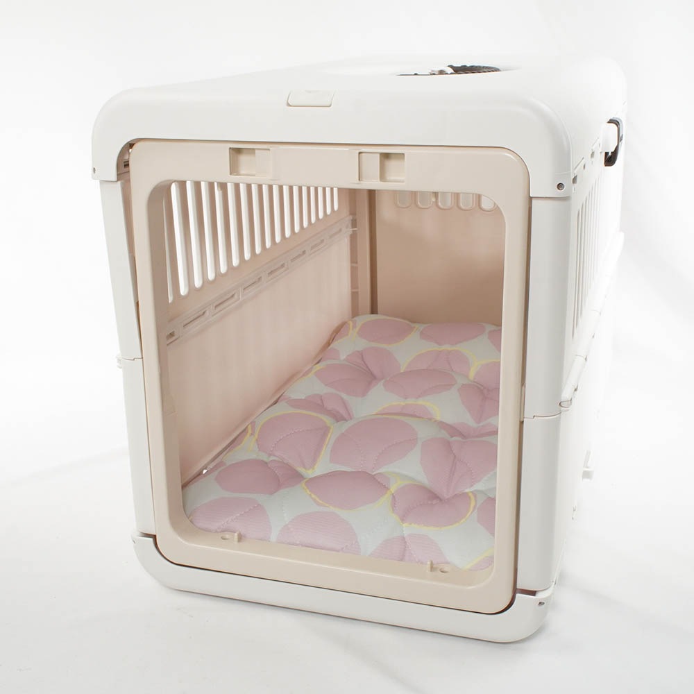 夏用縁無しクッションベッド 接触冷感 マーベラスクール Abuku ピンクパープル Mサイズ