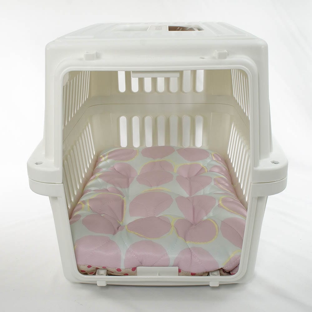 夏用縁無しクッションベッド 接触冷感 マーベラスクール Abuku ピンクパープル Mサイズ