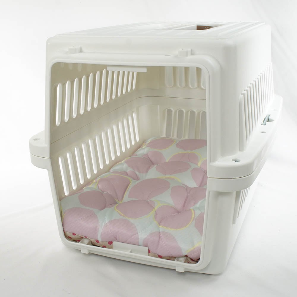 夏用縁無しクッションベッド 接触冷感 マーベラスクール Abuku ピンクパープル Mサイズ