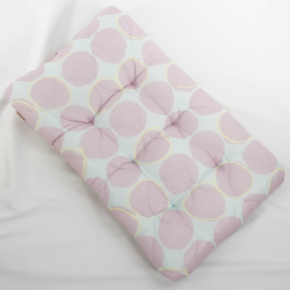 夏用縁無しクッションベッド 接触冷感 マーベラスクール Abuku ピンクパープル Mサイズ