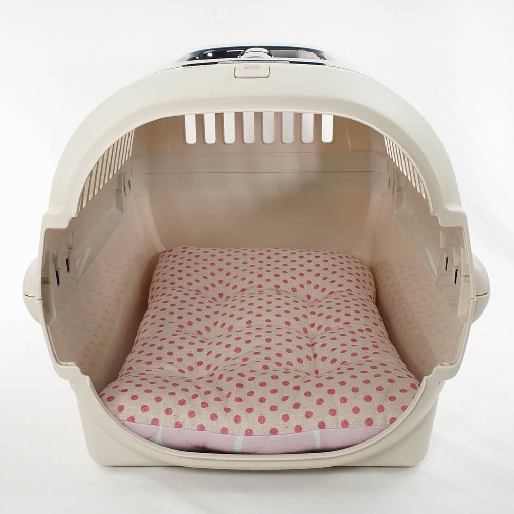 夏用縁無しクッションベッド 接触冷感 マーベラスクール Abuku ピンクパープル Mサイズ