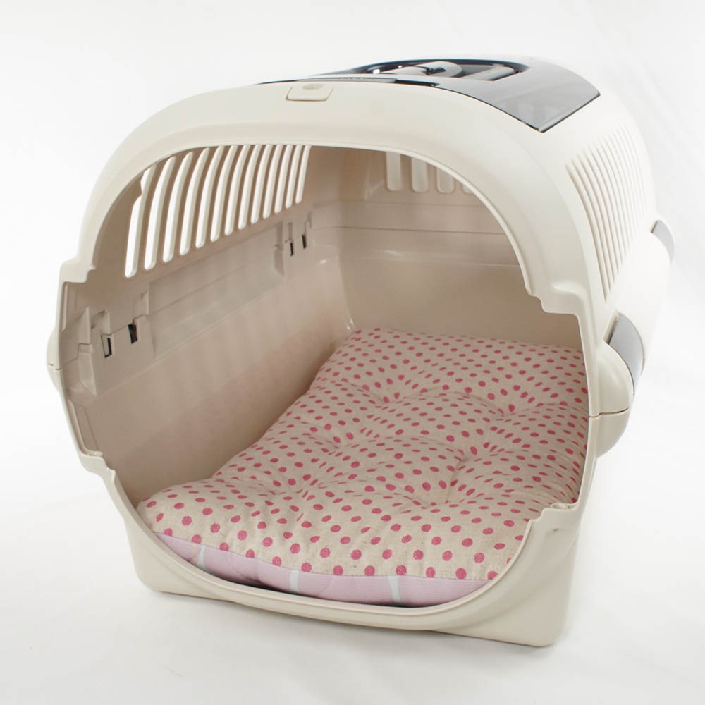 夏用縁無しクッションベッド 接触冷感 マーベラスクール Abuku ピンクパープル Mサイズ