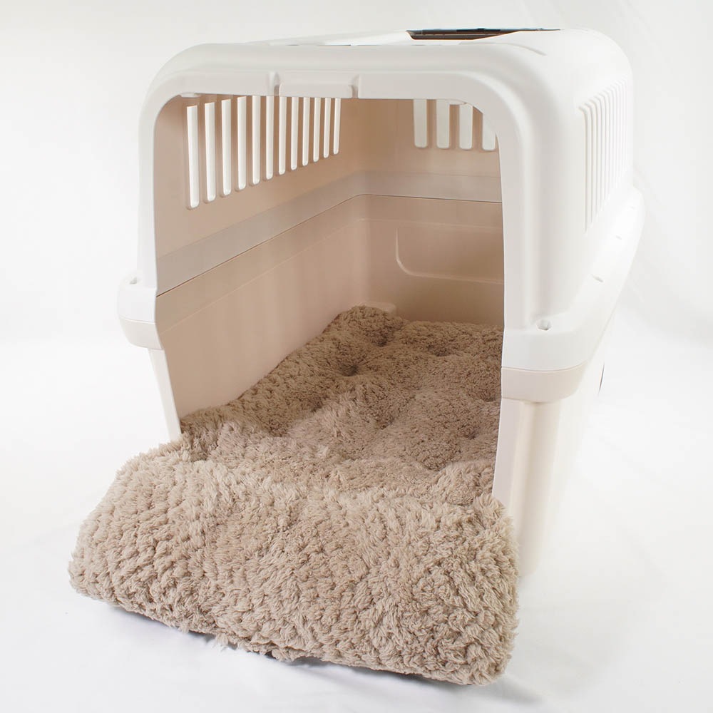 あごのせ縁無しクッション 丈夫な9.5号帆布生地 チャコールグレーファー Lサイズ