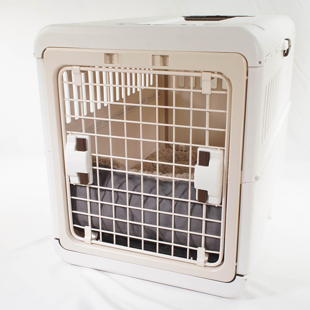 あごのせ縁無しクッション 丈夫な9.5号帆布生地 チャコールグレーファー Lサイズ