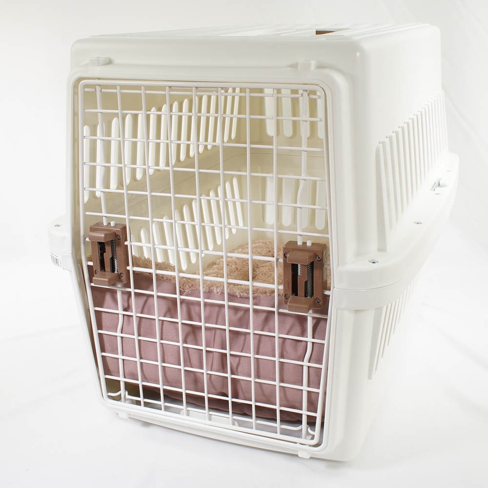 あごのせ縁無しクッション 丈夫な9.5号帆布生地 くすんだピンクファー Lサイズ