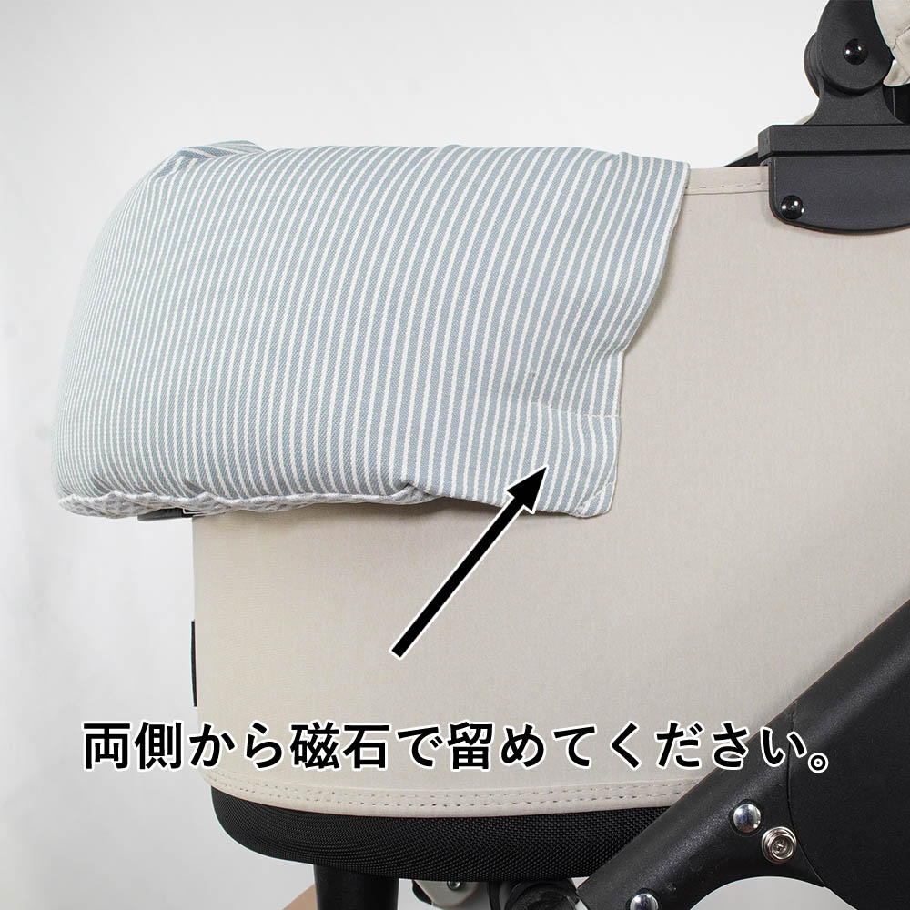 【500円OFF】DOME3レギュラー/ラージ両対応クッションセット 夏用ぷくぷく あごのせクッション＋夏用あごのせ縁無しクッション Mサイズ 東洋紡iCOLD 接触接触冷感 ヒッコリーデニムサックス