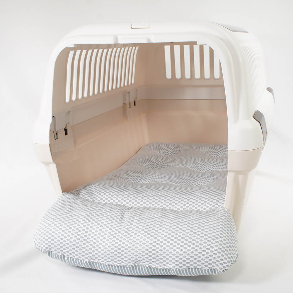 【500円OFF】DOME3レギュラー/ラージ両対応クッションセット 夏用ぷくぷく あごのせクッション＋夏用あごのせ縁無しクッション Mサイズ 東洋紡iCOLD 接触接触冷感 ヒッコリーデニムサックス