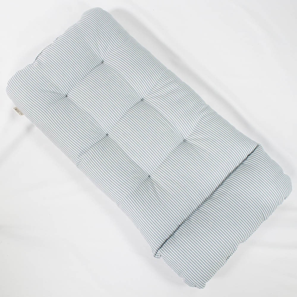 【500円OFF】DOME3レギュラー/ラージ両対応クッションセット 夏用ぷくぷく あごのせクッション＋夏用あごのせ縁無しクッション Mサイズ 東洋紡iCOLD 接触接触冷感 ヒッコリーデニムサックス