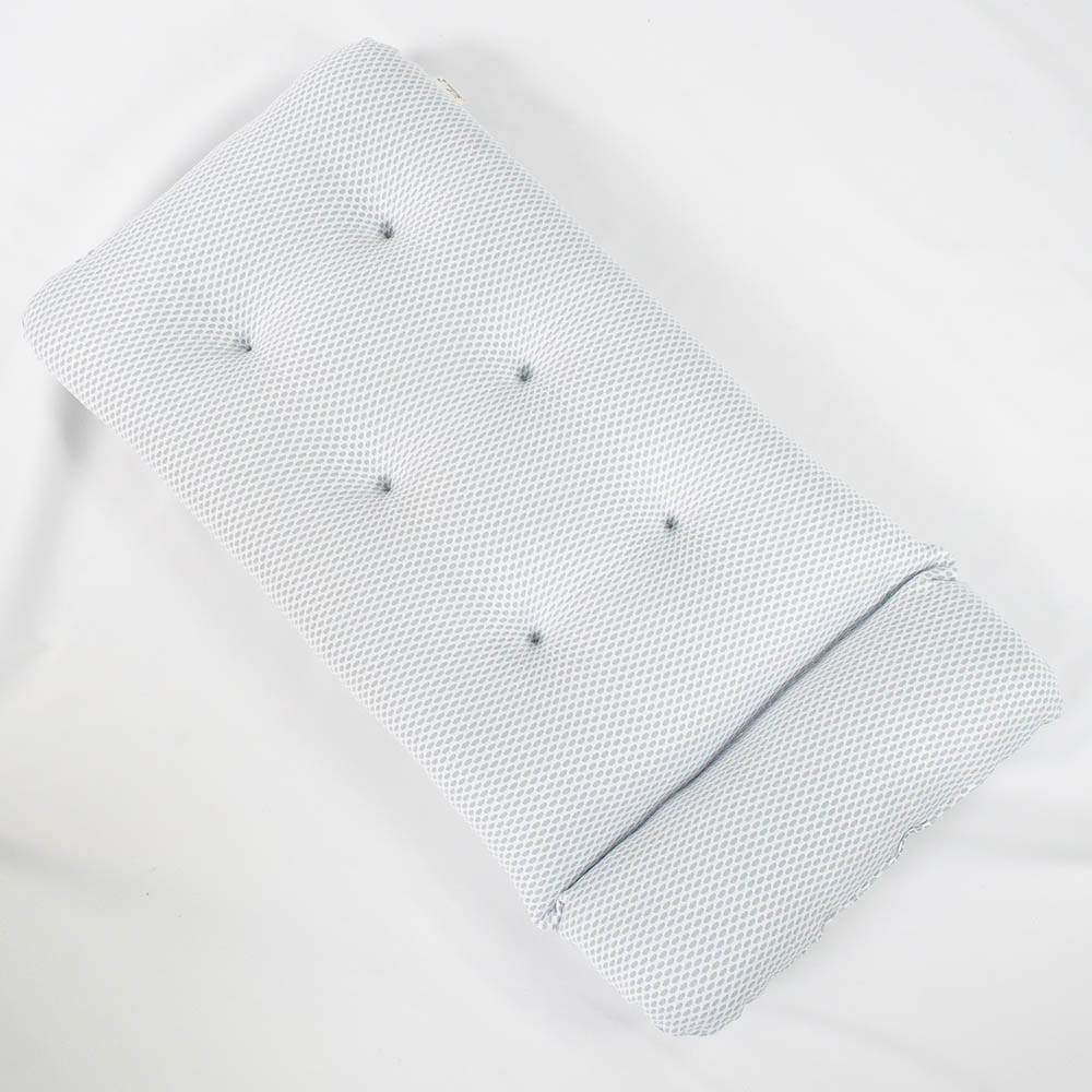 【500円OFF】DOME3レギュラー/ラージ両対応クッションセット 夏用ぷくぷく あごのせクッション＋夏用あごのせ縁無しクッション Mサイズ 東洋紡iCOLD 接触接触冷感 ヒッコリーデニムサックス