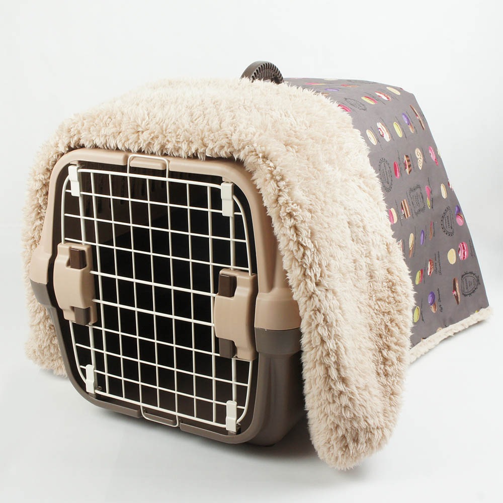 あったか３WAY キャリーカバーブランケット マカロンチョコ ＜マルチ幅＞ Mサイズ（トグルボタン無し）