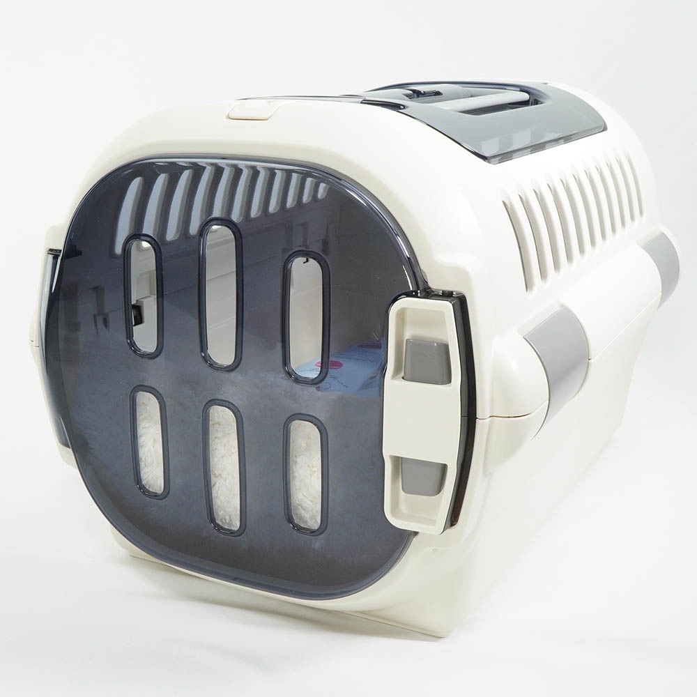 あごのせ縁無しクッション/クレートクッション マカロンブルーファー Sサイズ