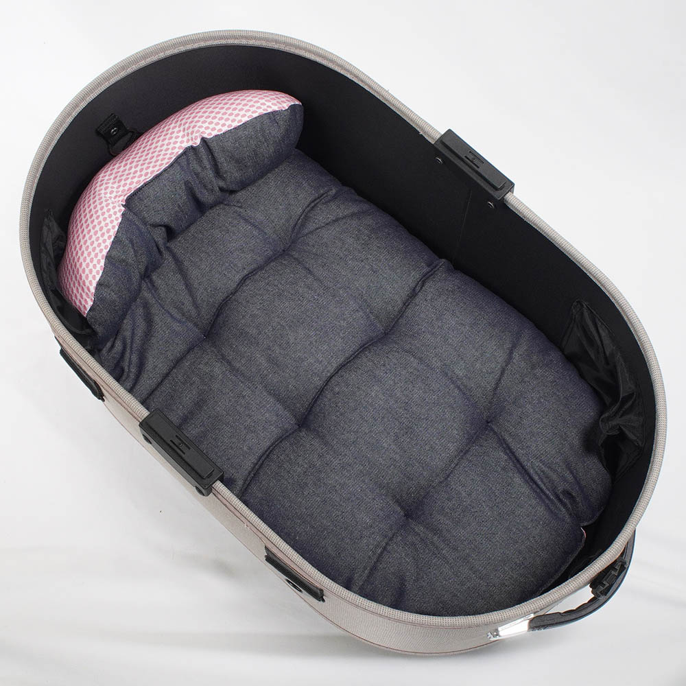 【500円OFF】DOME3レギュラー/ラージ両対応クッションセット 夏用ぷくぷく あごのせクッション＋夏用あごのせ縁無しクッション Mサイズ 東洋紡iCOLD 接触接触冷感 10オンスデニムネイビー