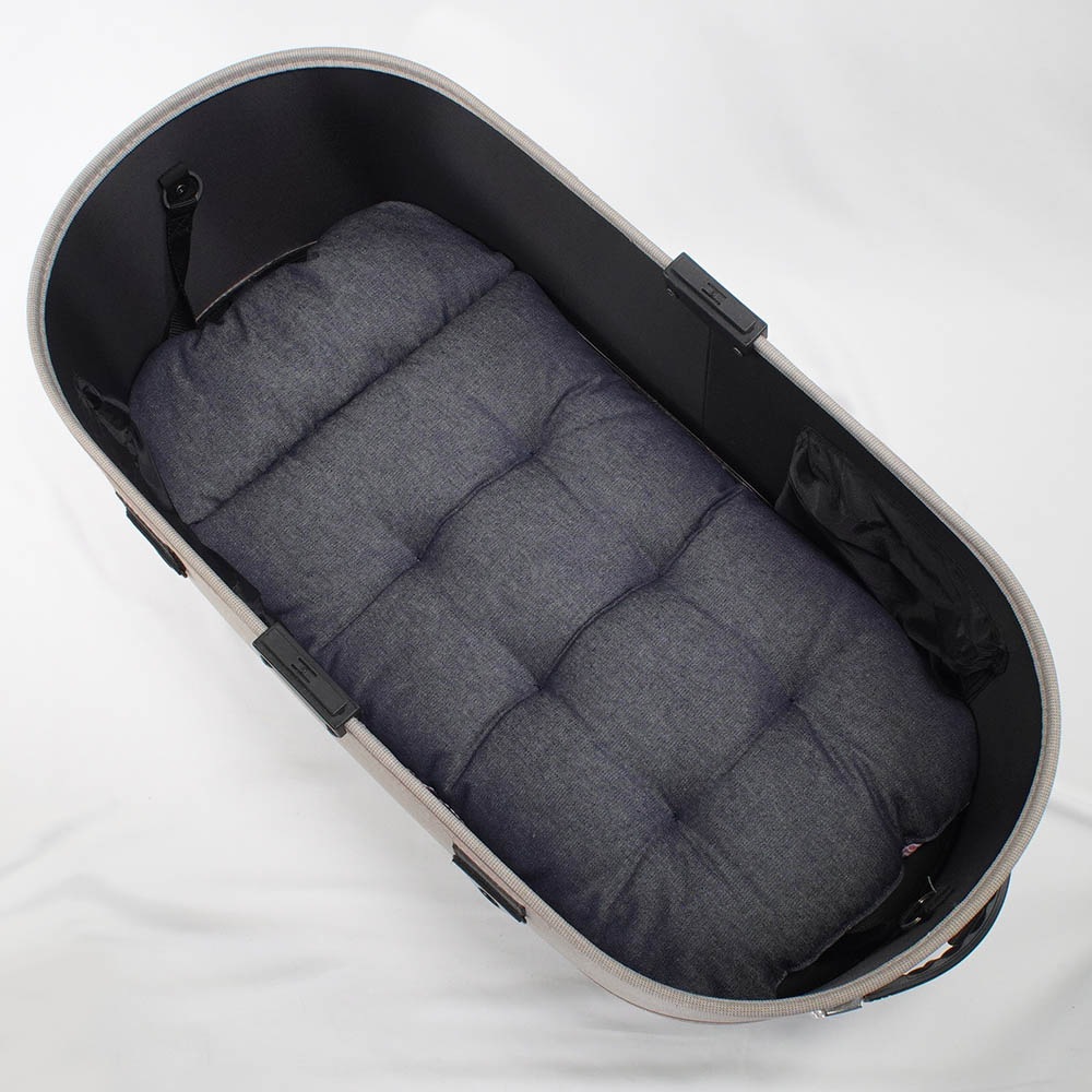 【500円OFF】DOME3レギュラー/ラージ両対応クッションセット 夏用ぷくぷく あごのせクッション＋夏用あごのせ縁無しクッション Mサイズ 東洋紡iCOLD 接触接触冷感 10オンスデニムネイビー