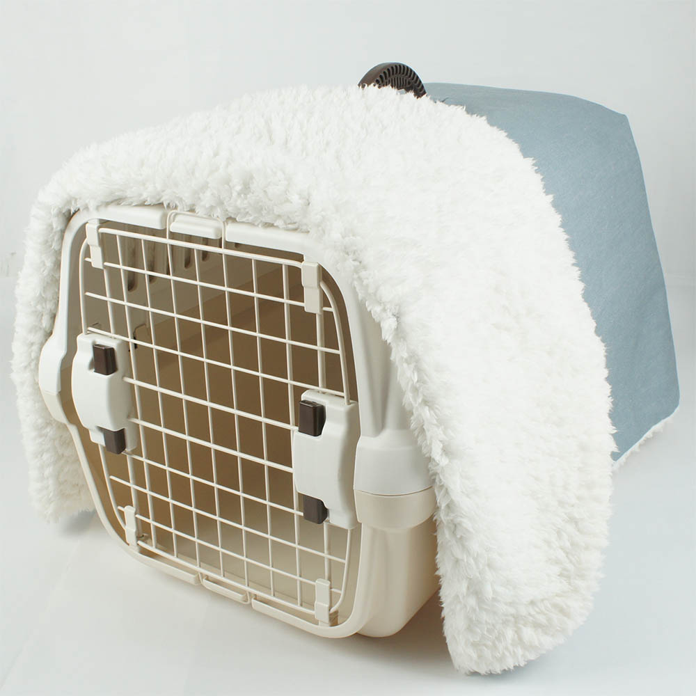 あったか３WAY キャリーカバーブランケット 10オンスデニムサックス ＜マルチ幅＞ Mサイズ（トグルボタン無し）