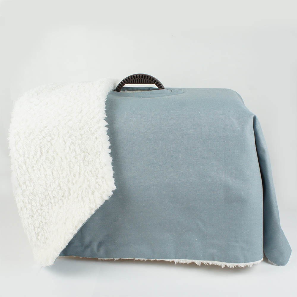 あったか３WAY キャリーカバーブランケット 10オンスデニムサックス ＜マルチ幅＞ Mサイズ（トグルボタン無し）