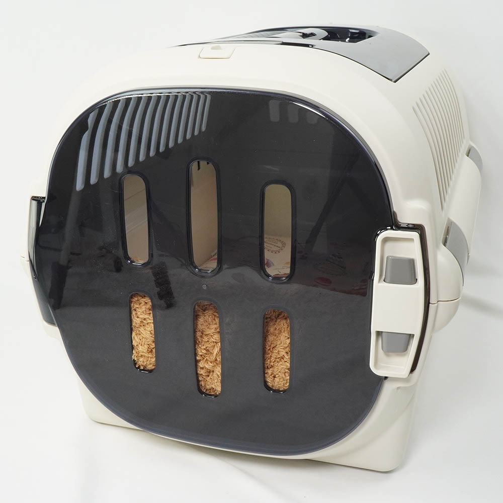 あごのせ縁無しクッション/クレートクッション マカロンベージュファーキャメル Mサイズ