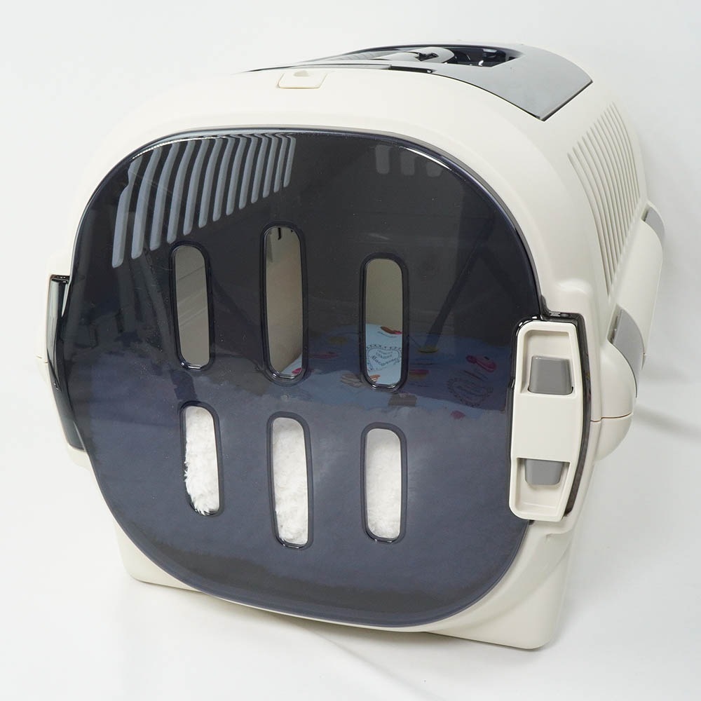 あごのせ縁無しクッション/クレートクッション マカロンブルーファー Mサイズ