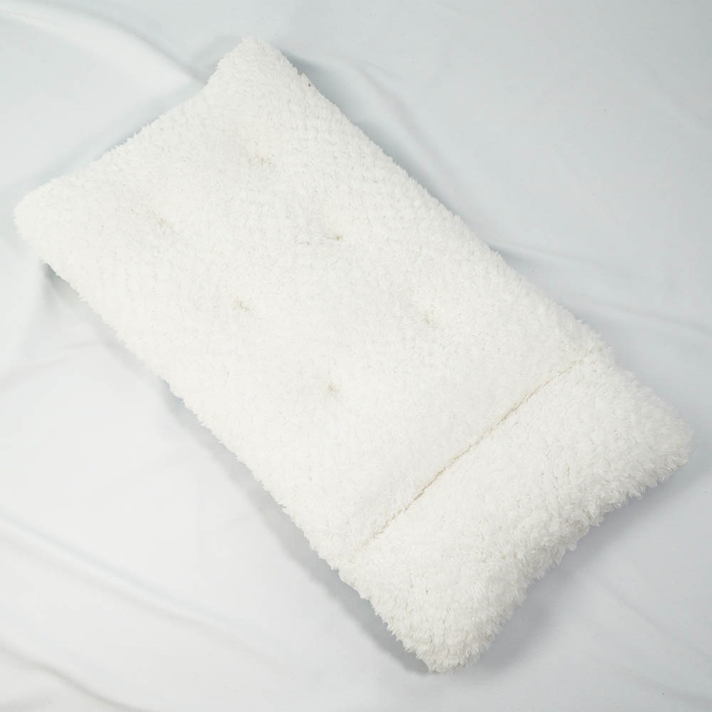 あごのせ縁無しクッション/クレートクッション マカロンブルーファー Mサイズ