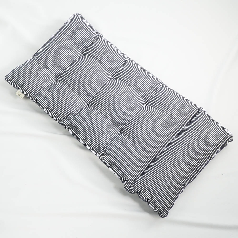 あごのせ縁無しクッション/クレートクッション 10オンスヒッコリーデニムネイビー Mサイズ