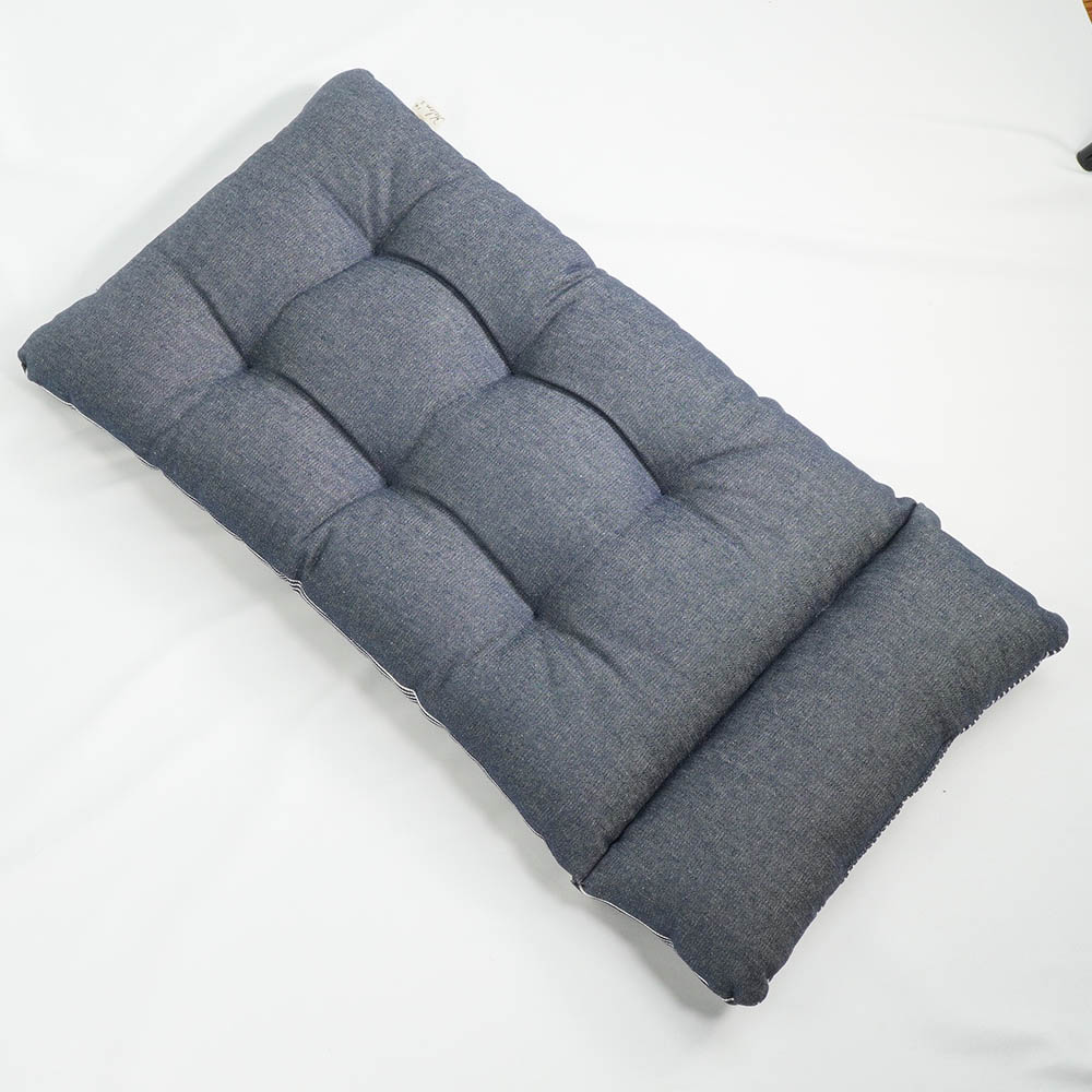 あごのせ縁無しクッション/クレートクッション 10オンスヒッコリーデニムネイビー Mサイズ