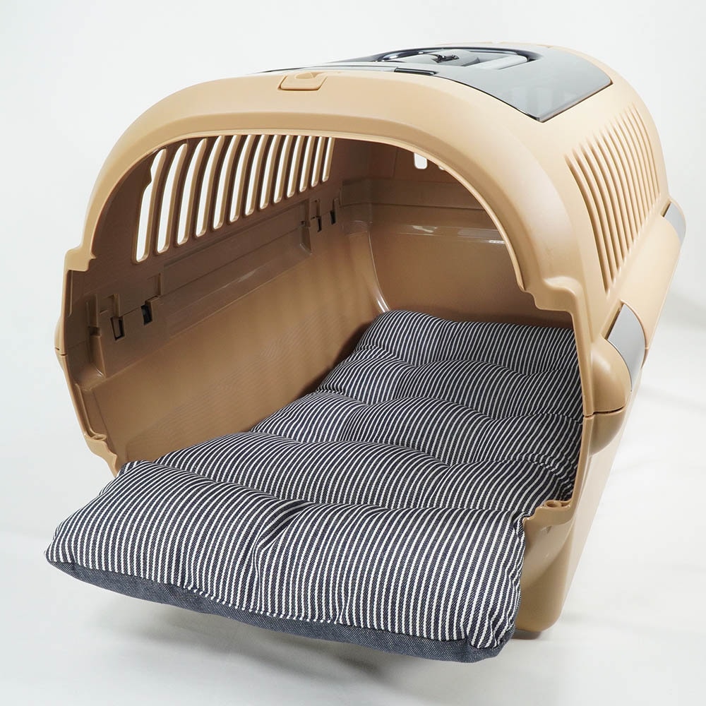 あごのせ縁無しクッション/クレートクッション 10オンスヒッコリーデニムネイビー Mサイズ