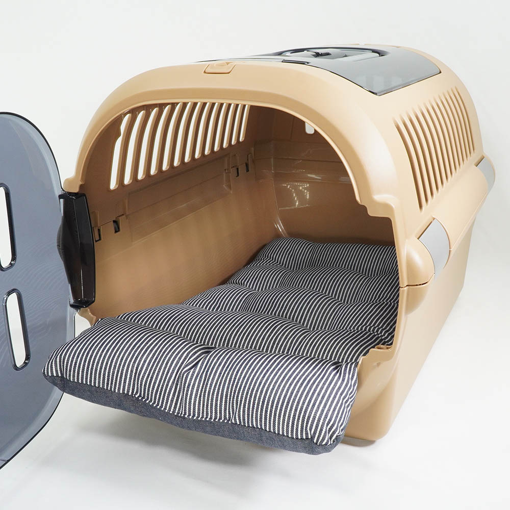 あごのせ縁無しクッション/クレートクッション 10オンスヒッコリーデニムネイビー Mサイズ