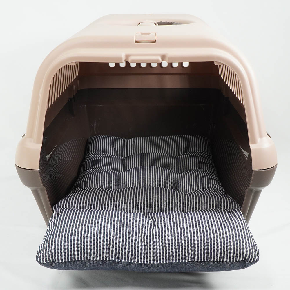 あごのせ縁無しクッション/クレートクッション 10オンスヒッコリーデニムネイビー Mサイズ