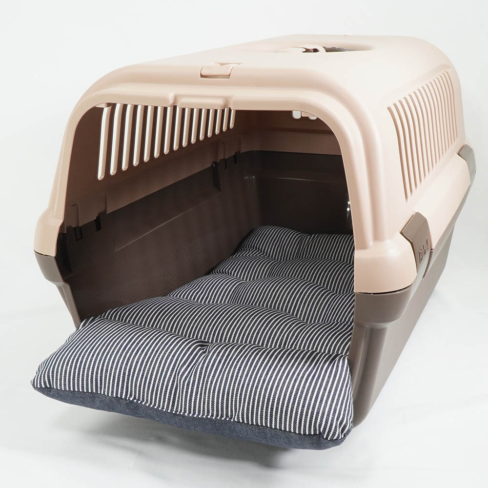 あごのせ縁無しクッション/クレートクッション 10オンスヒッコリーデニムネイビー Mサイズ