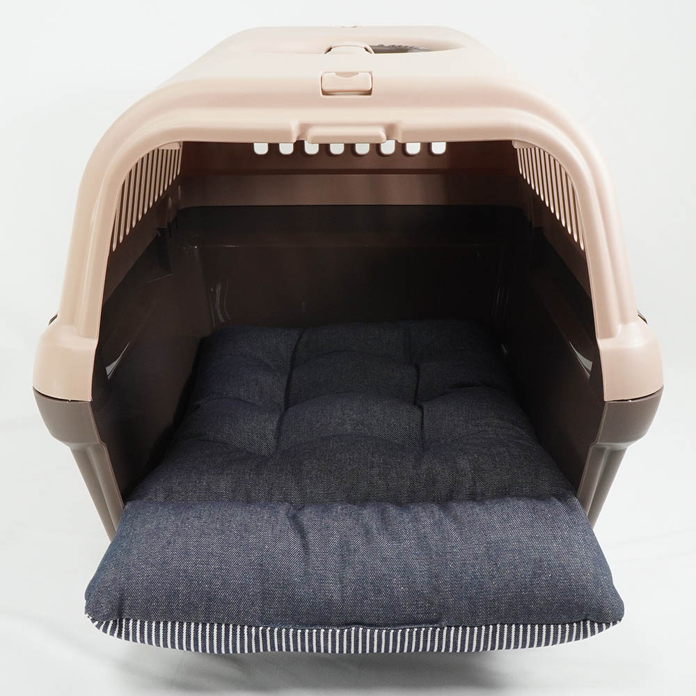 あごのせ縁無しクッション/クレートクッション 10オンスヒッコリーデニムネイビー Mサイズ