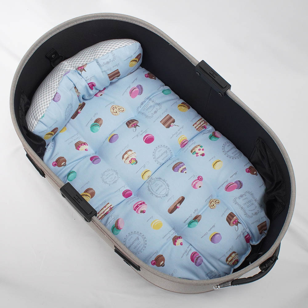 【500円OFF】DOME3レギュラー/ラージ両対応クッションセット 夏用ぷくぷく あごのせクッション+夏用あごのせ縁無しクッション Mサイズ 東洋紡iCOLD 接触接触冷感 マカロンブルー