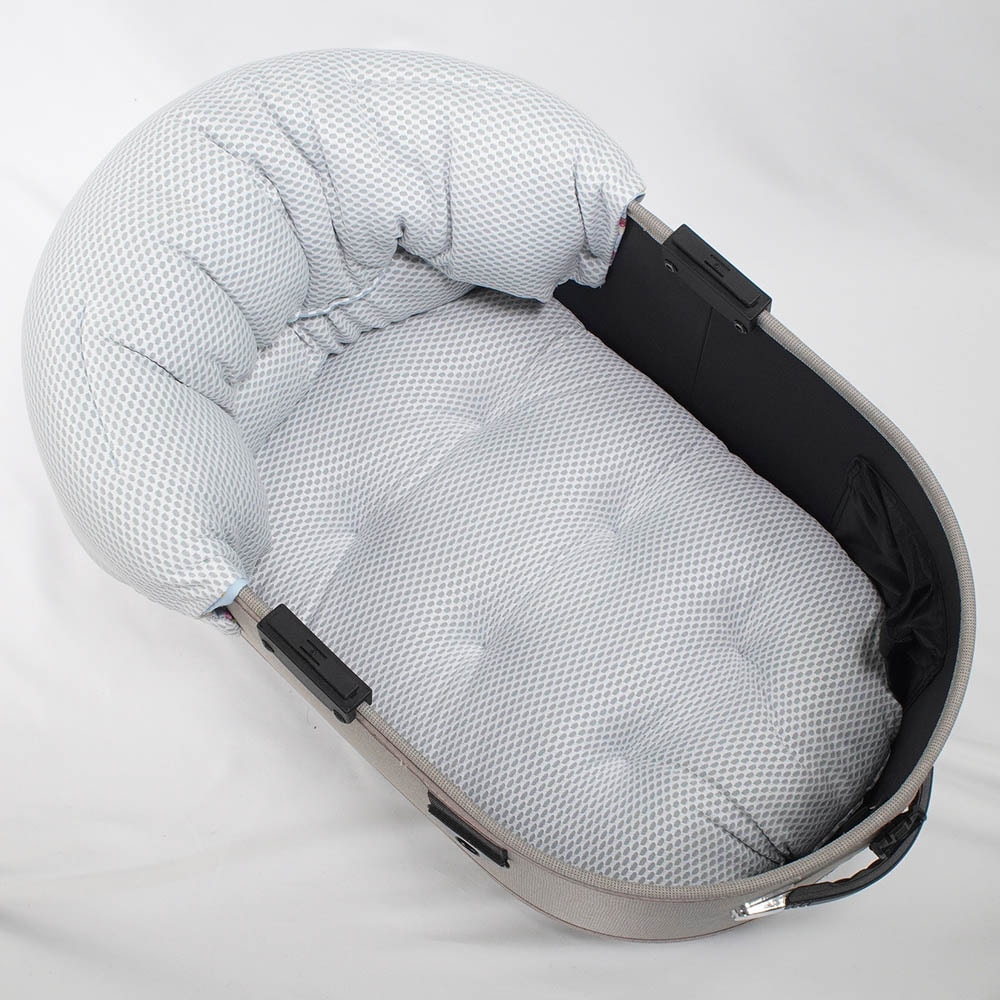 【500円OFF】DOME3レギュラー/ラージ両対応クッションセット 夏用ぷくぷく あごのせクッション+夏用あごのせ縁無しクッション Mサイズ 東洋紡iCOLD 接触接触冷感 マカロンブルー