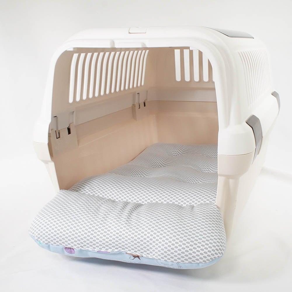 【500円OFF】DOME3レギュラー/ラージ両対応クッションセット 夏用ぷくぷく あごのせクッション+夏用あごのせ縁無しクッション Mサイズ 東洋紡iCOLD 接触接触冷感 マカロンブルー