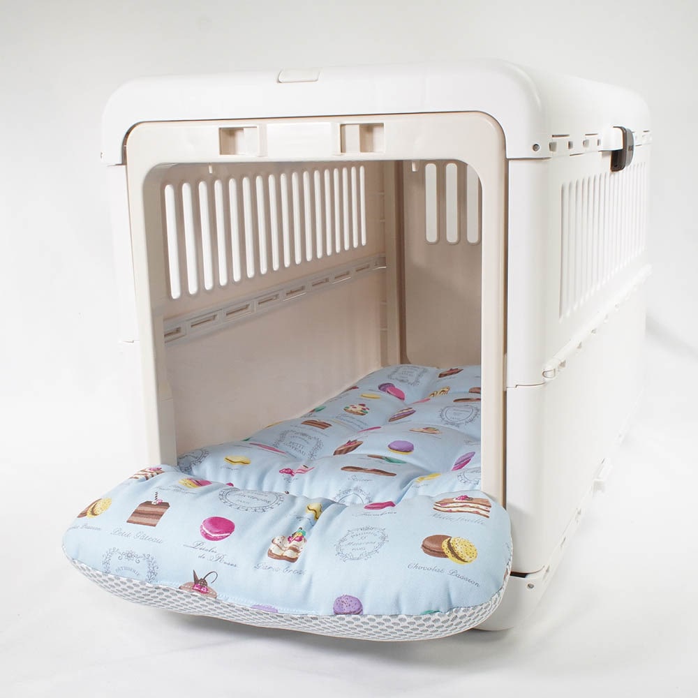 【500円OFF】DOME3レギュラー/ラージ両対応クッションセット 夏用ぷくぷく あごのせクッション+夏用あごのせ縁無しクッション Mサイズ 東洋紡iCOLD 接触接触冷感 マカロンブルー