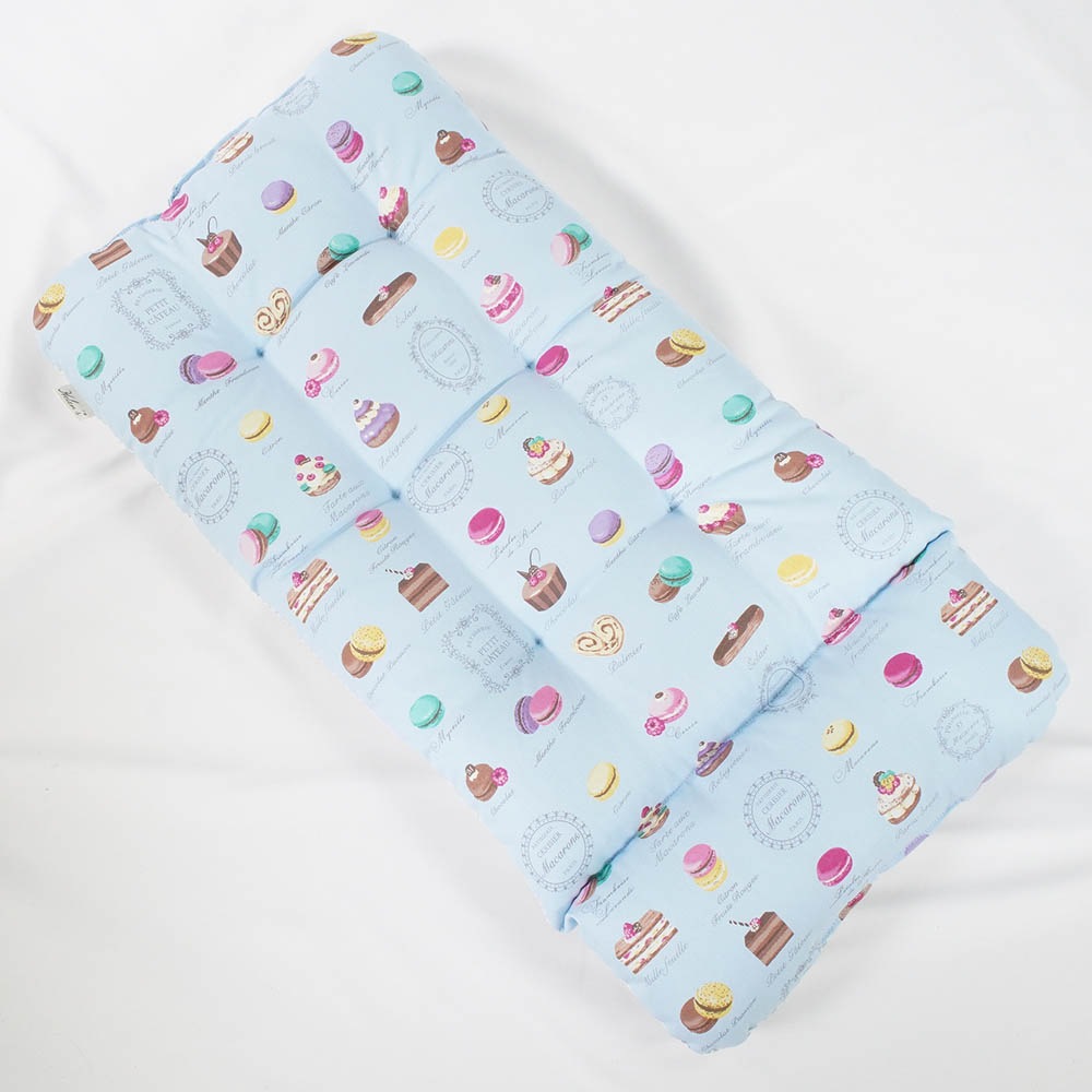 【500円OFF】DOME3レギュラー/ラージ両対応クッションセット 夏用ぷくぷく あごのせクッション+夏用あごのせ縁無しクッション Mサイズ 東洋紡iCOLD 接触接触冷感 マカロンブルー