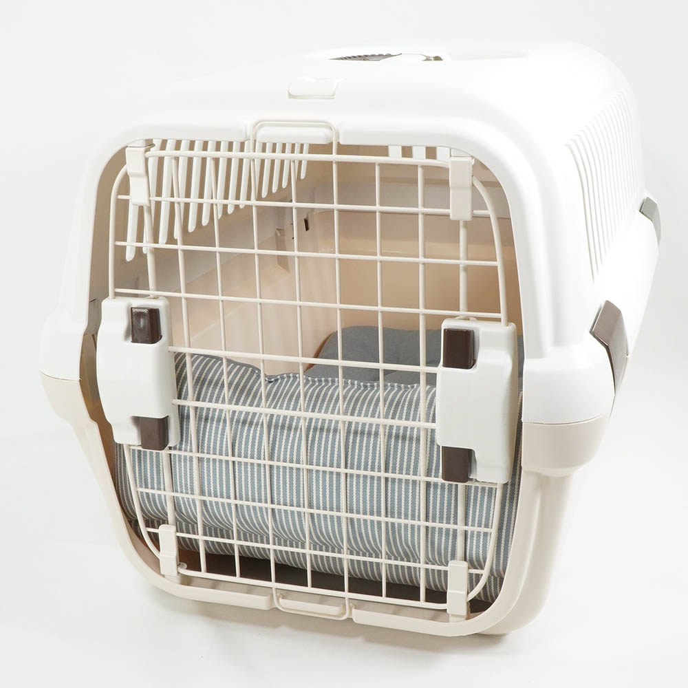 あごのせ縁無しクッション/クレートクッション 10オンスヒッコリーデニムサックス Mサイズ