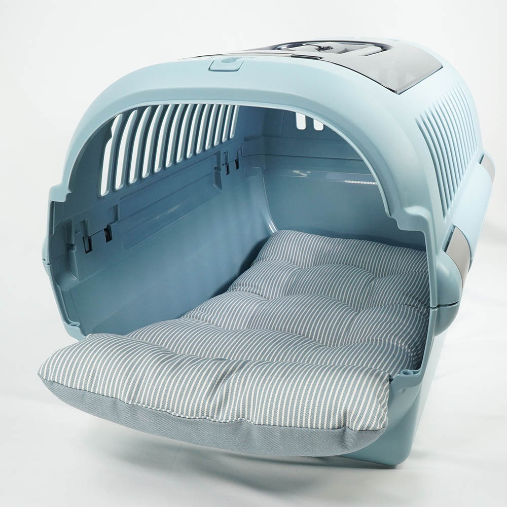 あごのせ縁無しクッション/クレートクッション 10オンスヒッコリーデニムサックス Mサイズ