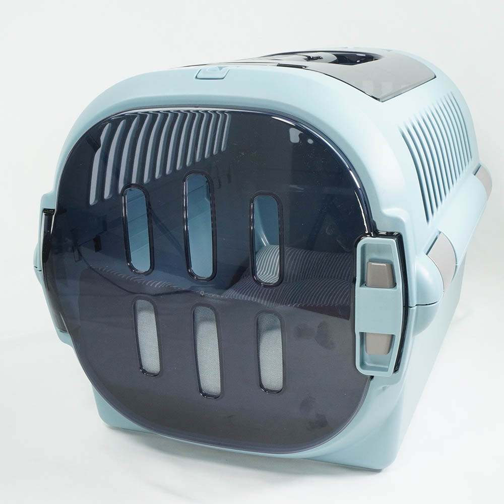 あごのせ縁無しクッション/クレートクッション 10オンスヒッコリーデニムサックス Mサイズ