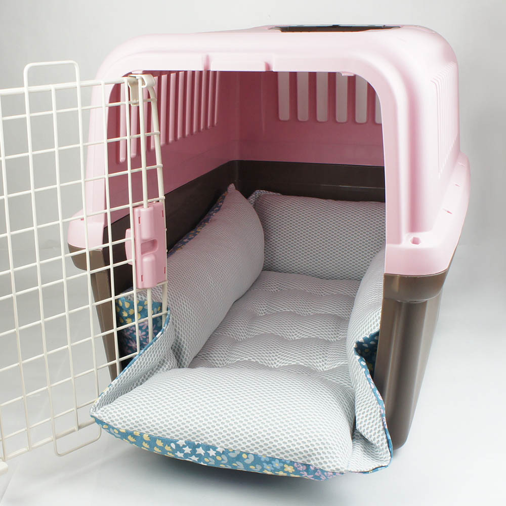 ペットが喜ぶ 夏用キャリークッションベッド iCOLD 接触冷感 NINAクッカタルハ ブルー Ｌサイズ