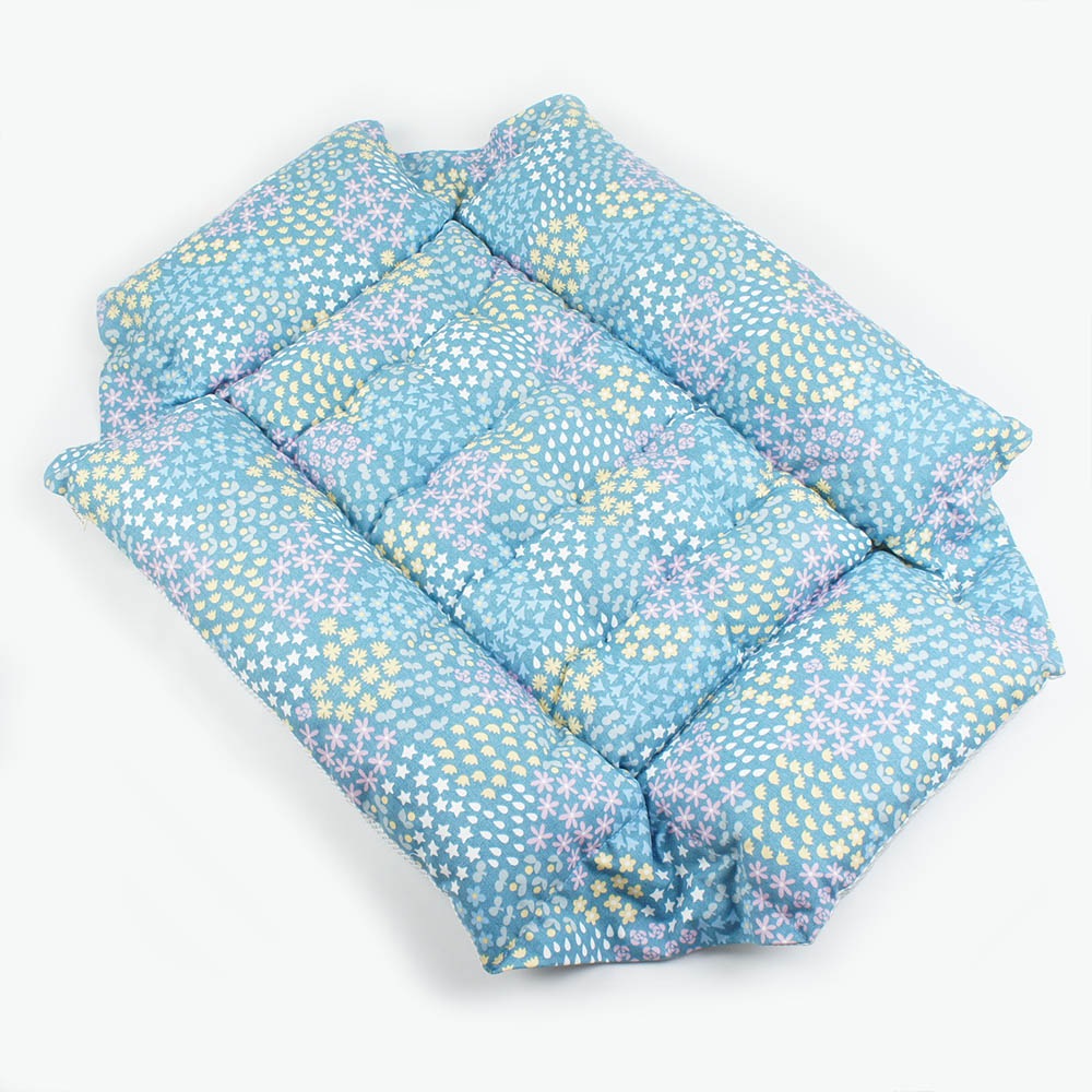 ペットが喜ぶ 夏用キャリークッションベッド iCOLD 接触冷感 NINAクッカタルハ ブルー Ｌサイズ