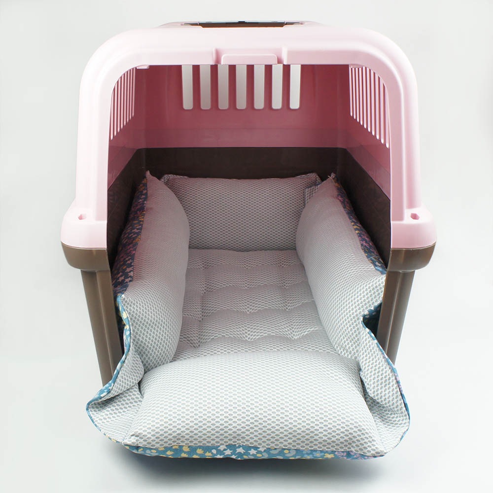 ペットが喜ぶ 夏用キャリークッションベッド iCOLD 接触冷感 NINAクッカタルハ ブルー Ｌサイズ