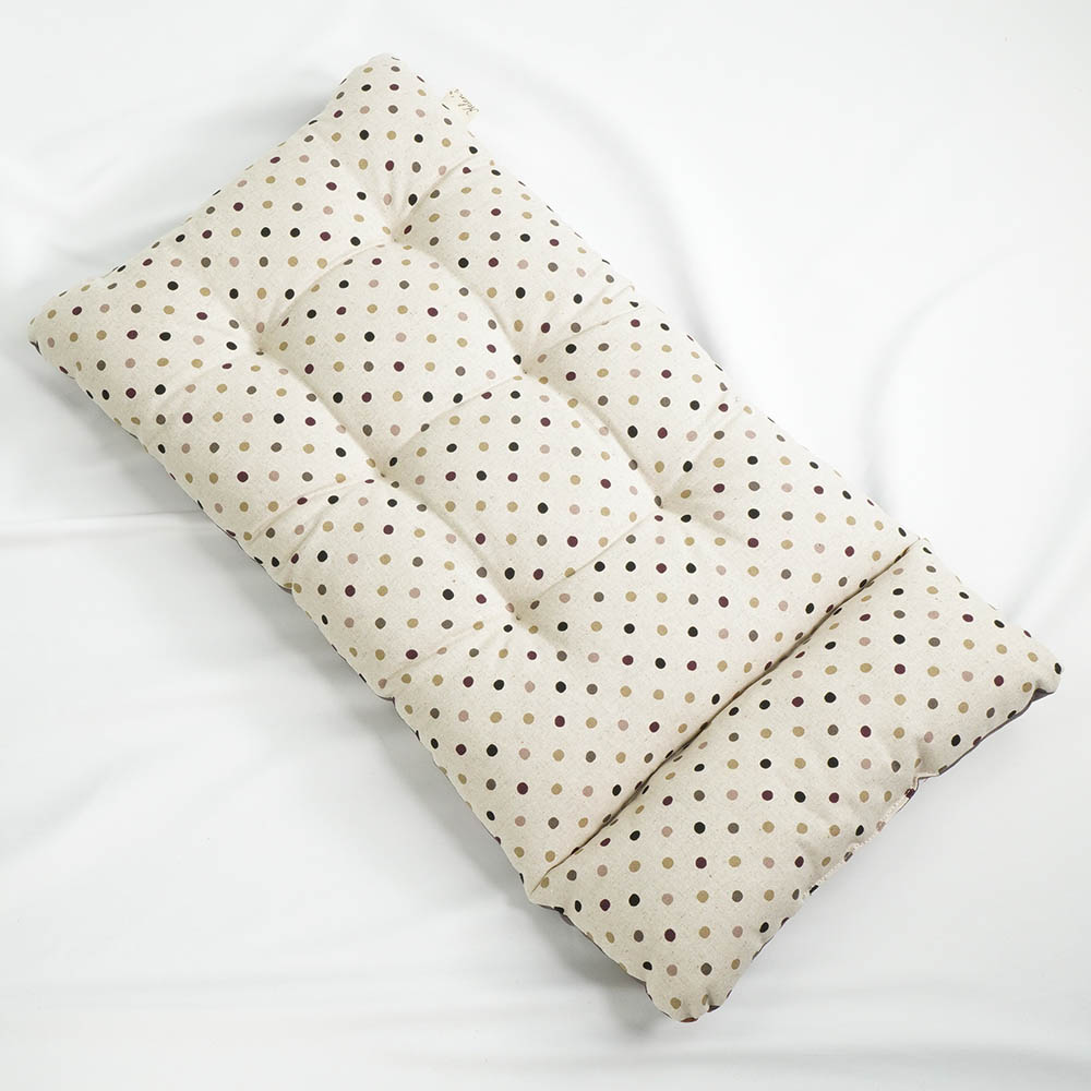 あごのせ縁無しクッション/クレートクッション マカロンチョコドット Mサイズ