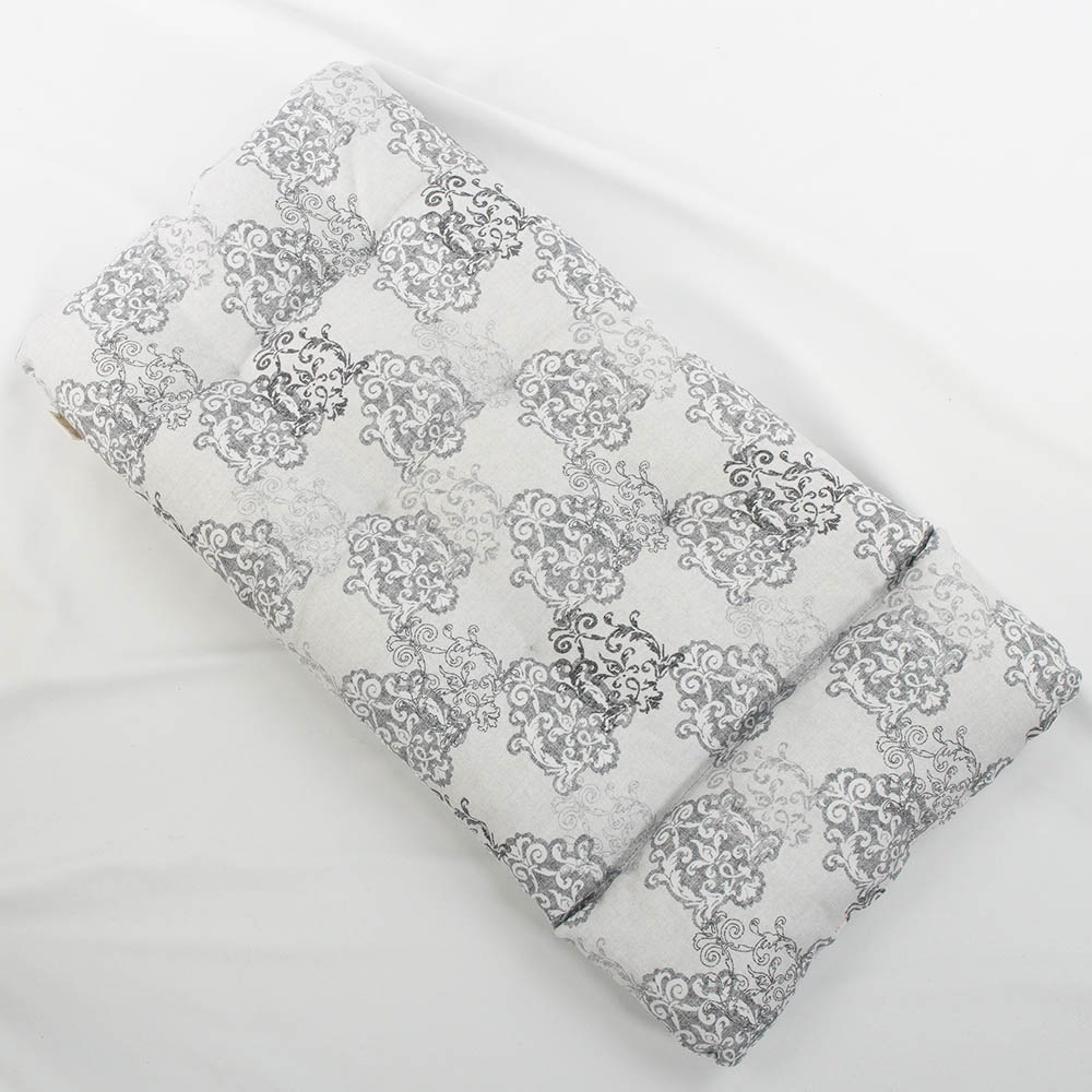 夏用 あごのせ縁無しクッション iCOLD 接触冷感 ヴィンテージダマスク グレー Sサイズ