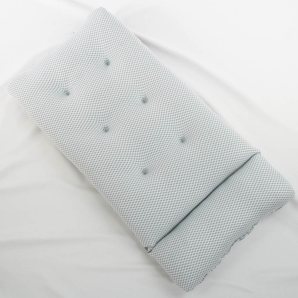 夏用 あごのせ縁無しクッション iCOLD 接触冷感 ヴィンテージダマスク グレー Sサイズ