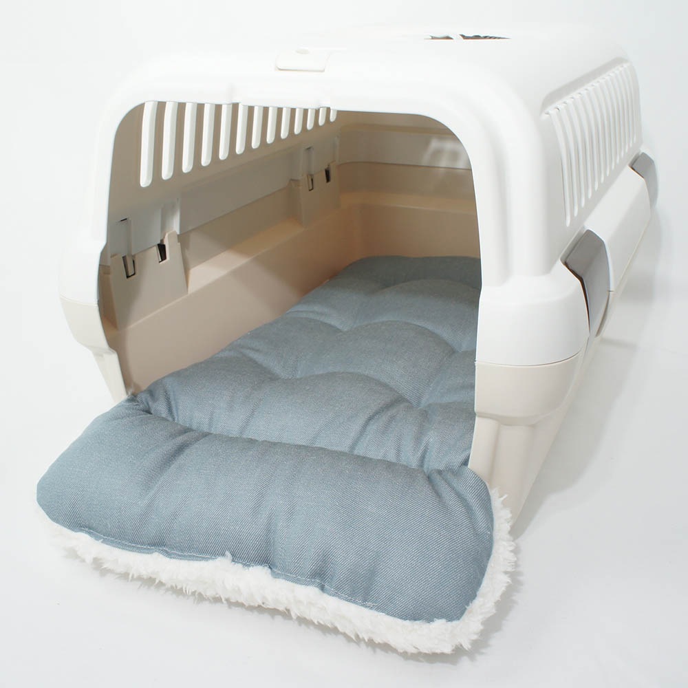 あごのせ縁無しクッション/クレートクッション 10オンスデニムサックスファー Sサイズ