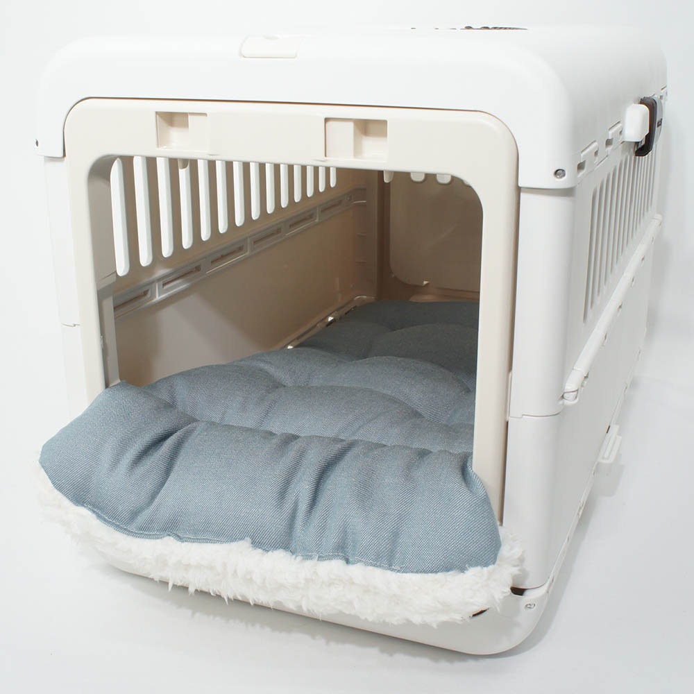 あごのせ縁無しクッション/クレートクッション 10オンスデニムサックスファー Sサイズ