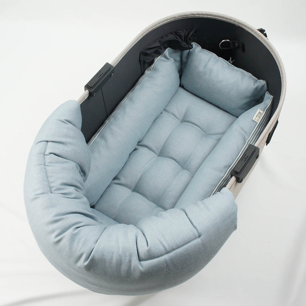 ペットカート・バギー用 ぷくぷく あごのせクッション ヒッコリーデニムサックス